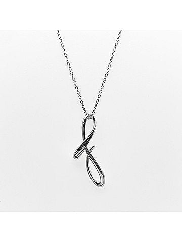 Tiffany & Co. TIFFANY&amp;Co. Tiffany Letter F Initial Necklace Pendant by Elsa Peretti, SV925, Men's &amp; Women's (view 2)