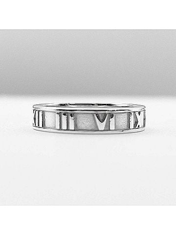 Tiffany & Co. TIFFANY&amp;Co. Tiffany Atlas Narrow Ring, SV925 7779 Silver, Women's (view 2)