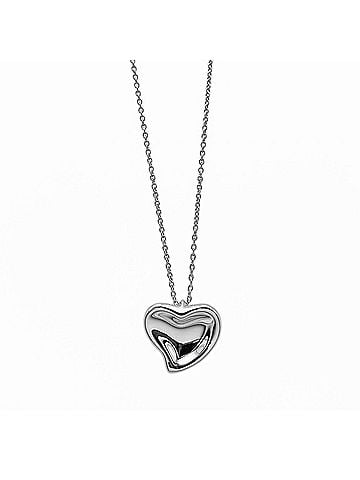 Tiffany & Co. TIFFANY&amp;Co. Tiffany Curved Heart Necklace Pendant by Elsa Peretti, SV925, for Men and Women (view 1)