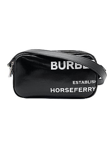 Burberry BURBERRY Horseferry Camera Shoulder Bag 8022339 Coated Canvas Black Men's Women's (view 1)