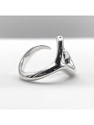 Tiffany & Co. TIFFANY&amp;Co. Tiffany Open Heart Ring, SV925 7781, Silver, Women's (view 2)