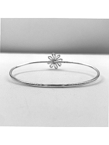 Tiffany & Co. TIFFANY&amp;Co. Tiffany Daisy Flower Bracelet Bangle, Design, SV925, Women's (view 2)