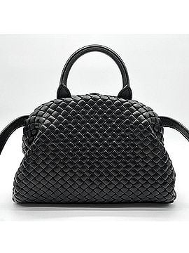 Bottega Veneta BOTTEGA VENETA Bottega Veneta Handle Clasp Shoulder Bag 651556 Lambskin Leather Black Women's (view 2)