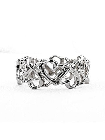 Tiffany & Co. TIFFANY&amp;Co. Tiffany Loving Heart Band Ring - Paloma Picasso Design SV925 7782 Silver Men's &amp; Women's (view 2)