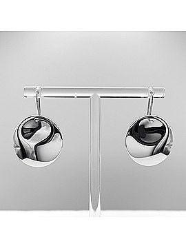 Tiffany & Co. TIFFANY&amp;Co. Tiffany Round Plate Earrings, Elsa Peretti, SV925, Men's &amp; Women's (view 2)