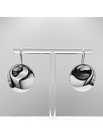 Tiffany & Co. TIFFANY&amp;Co. Tiffany Round Plate Earrings, Elsa Peretti, SV925, Men's &amp; Women's (view 2)