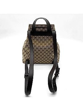 Gucci GUCCI drawstring backpack/daypack, GG canvas, 449175, canvas and leather, brown, for men women. (view 2)