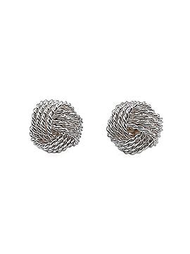 Tiffany & Co. TIFFANY&amp;Co. Tiffany Somerset Twist Knot Stud Earrings Mesh SV925 Women's (view 1)