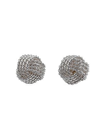 Tiffany & Co. TIFFANY&amp;Co. Tiffany Somerset Twist Knot Stud Earrings Mesh SV925 Women's (view 1)