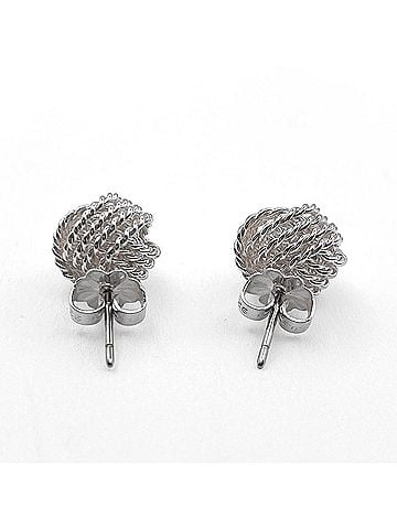 Tiffany & Co. TIFFANY&amp;Co. Tiffany Somerset Twist Knot Stud Earrings Mesh SV925 Women's (view 2)