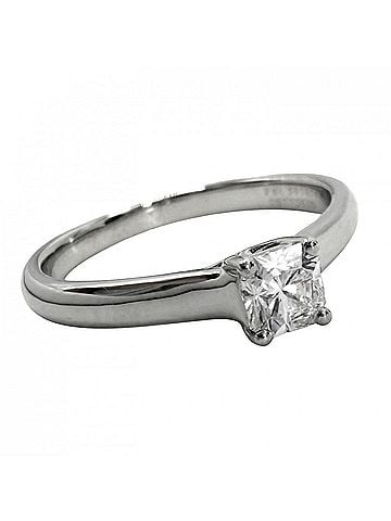Tiffany & Co. Tiffany &amp; Co. Lucida Ring for Women, Jewelry, Accessory, Engraved with Initials, Pt950 Platinum, 0.27ct Diamond, Approx. 3.2g (view 1)