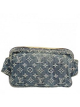 Louis Vuitton Louis Vuitton Women's Monogram Denim Waist Bag, Bum Body Shoulder Crossbody LOUIS VUITTON M95347, Blue, Gold Hardware (view 2)