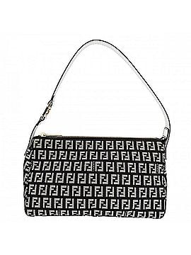 Fendi Fendi Zucchino One-Handbag for Women, Shoulder Bag, Canvas and Leather, Black, White, Gold Hardware (view 1)