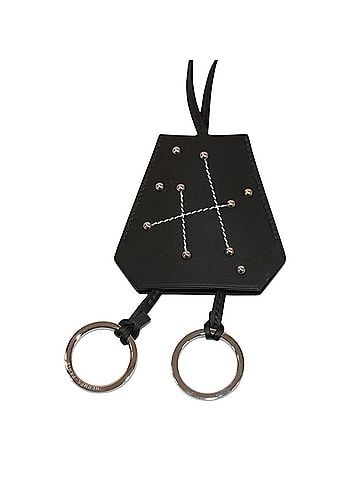 Hermès HERMES Hermes Keyring Charm Clochette Necklace Leather Black Men's (view 2)