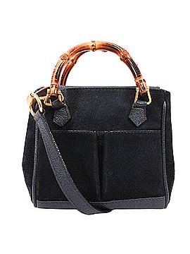 Gucci GUCCI Shoulder Bag 007.1793.0238 Mini Bamboo Leather Suede Navy Women's (view 1)