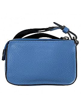 Fendi Fendi Pouch for Men and Women, Shoulder Pouch, FENDI 7M0352, Leather, Blue, Black Hardware (view 2)