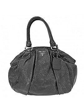 Prada Prada handbag, women's tote bag, shoulder PRADA leather, black, silver hardware (view 1)