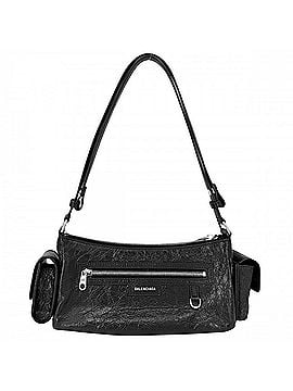 Balenciaga Balenciaga Women's Super Busy Handbag Shoulder Bag Crossbody BALENCIAGA 802227 Leather Black Silver Hardware (view 2)