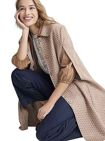Anthropologie Monarc Gina Suedes Cape Jacket Jacket (view 1)