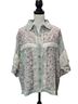 Pol 100% Rayon Floral Multi Color Green Button-Down Shirt Size S - photo 6