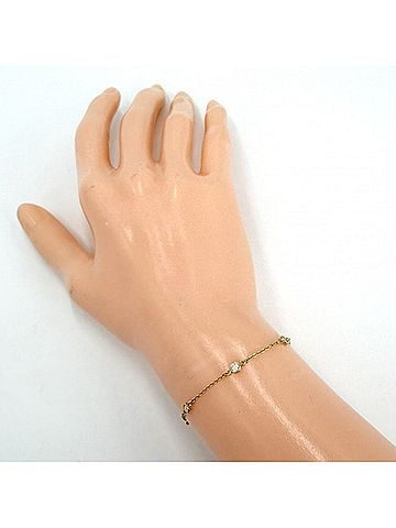 Tiffany & Co. Tiffany &amp; Co. Elsa Peretti By the Yard Bracelet for Women, 6 Diamonds, 18K Yellow Gold (Au750), Approx. 1.4g (view 2)