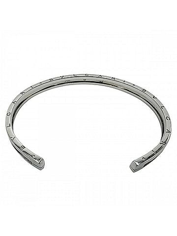 Bvlgari Bvlgari Bulgari B-zero 1 Open Bangle Bracelet for Women, Au750 PG 18K Gold, Stainless Steel, Silver, Approx. 15.9g (view 1)