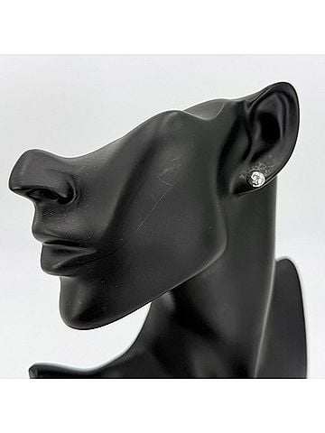 Louis Vuitton Louis Vuitton Women's Earrings, Puces d'Oreilles Clou, Round, 18K White Gold (Au750), Diamond, Q96001, Approx. 2.8g (view 2)