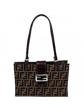 Fendi Fendi tote bag for women, Zucca pattern, handbag, shoulder bag, FENDI canvas and leather, brown, silver hardware. (view 1)