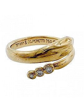 Tiffany & Co. Tiffany &amp; Co. Women's Snake Ring, Au750 18K Yellow Gold, Elsa Peretti, Diamond, Approx. 4.3g (view 1)