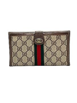 Gucci Gucci Old Sherry Line GG Supreme Long Wallet Leather Beige Women's Men's W3 (view 2)