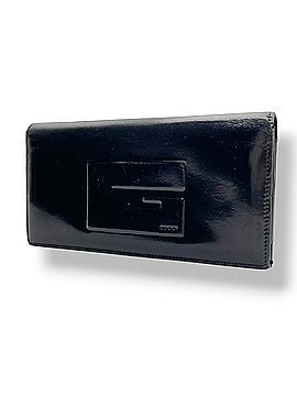 Gucci Gucci Long Wallet, Patent Leather, Embossed G Logo, Black, Women's/Men's, W3 (view 1)