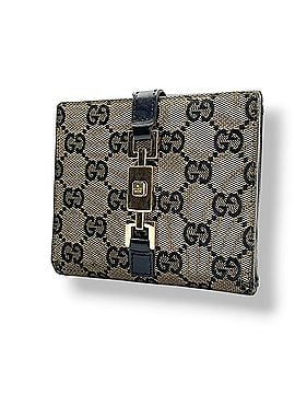 Gucci Gucci Jackie GG Canvas Bi-fold Wallet, Compact Beige/Black Leather, Women's W3 (view 1)
