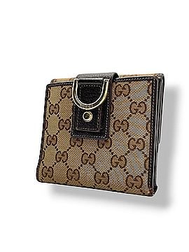 Gucci Gucci Bi-fold Wallet, Abbey GG Canvas Leather, Beige, Women's/Men's, W3 (view 1)