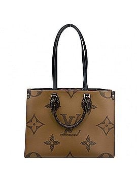 Louis Vuitton Louis Vuitton Women's OnTheGo MM Handbag Tote Bag Shoulder LOUIS VUITTON M45321 Monogram Giant Reverse Brown Gold Hardware (view 1)