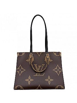 Louis Vuitton Louis Vuitton Women's OnTheGo MM Handbag Tote Bag Shoulder LOUIS VUITTON M45321 Monogram Giant Reverse Brown Gold Hardware (view 2)