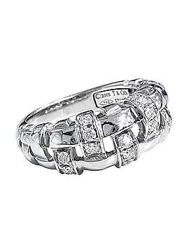 Tiffany & Co. Tiffany &amp; Co. Women's Woven Ring, 18K White Gold (Au750), Diamond, Approx. 6.6g (view 1)