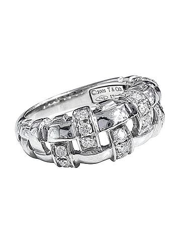 Tiffany & Co. Tiffany &amp; Co. Women's Woven Ring, 18K White Gold (Au750), Diamond, Approx. 6.6g (view 1)