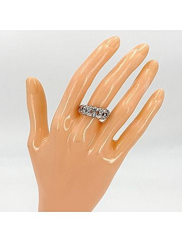 Tiffany & Co. Tiffany &amp; Co. Women's Woven Ring, 18K White Gold (Au750), Diamond, Approx. 6.6g (view 2)