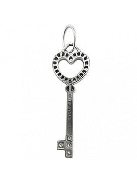 Tiffany & Co. Tiffany &amp; Co. Women's Heart Key Motif Pendant Top, Pt950 Platinum, Diamond, Approx. 1.4g (view 2)