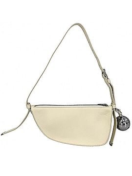 Burberry Burberry Shoulder Bag for Men and Women, Mini Shield Sling Bag, White, BURBERRY 80758521, Leather, Ivory, Silver Hardware (view 1)