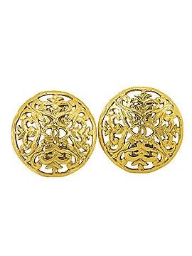 Chanel Chanel Earrings, Coco Mark, Metal, Gold, Size 26, Women's, CHANEL (view 2)