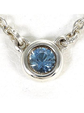 Tiffany & Co. Tiffany &amp; Co. By the Yard Silver Necklace with Aquamarine, Total Weight 1.4g, 42cm, Jewelry (view 1)
