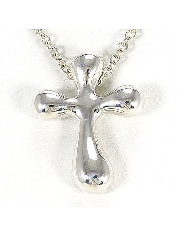 Tiffany & Co. Tiffany &amp; Co. Small Cross Silver Necklace, Total Weight 2.6g, 40cm, Jewelry (view 1)