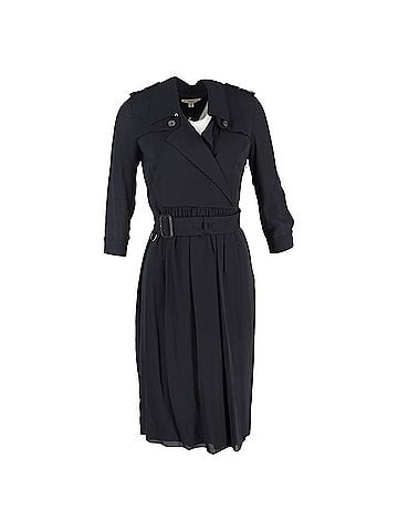 Burberry Burberry Agatha Trench Dress in Black Silk (view 1)