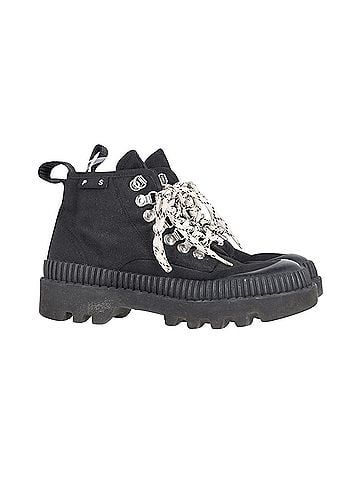 Proenza Schouler Proenza Schouler Lug Sole Boots in Black Canvas (view 1)