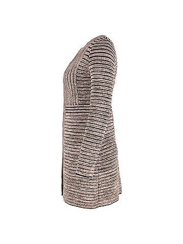 Missoni Missoni Knitted Lurex Mini Dress in Rose Gold Wool (view 2)