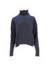 Prada 100% Wool Blue Prada Ribbed Turtleneck Sweater in Navy Blue Wool Size 2 - photo 1