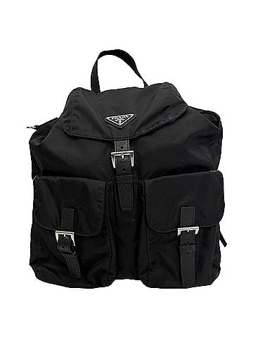 Prada Prada Medium Re-Nylon Backpack in Black Polyamide (view 1)