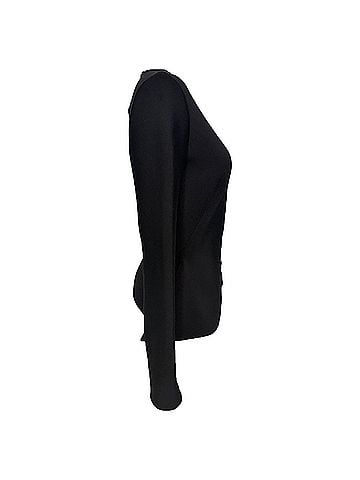 Roland Mouret Roland Mouret Diagonal Zipped Peplum Blazer in Black Viscose (view 2)