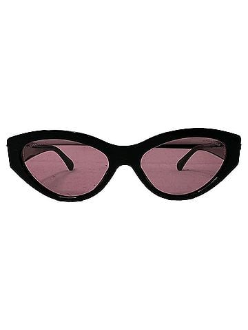 Chanel Chanel CC Embellished Cat-Eye Sunglasses in Black Acetate (view 1)